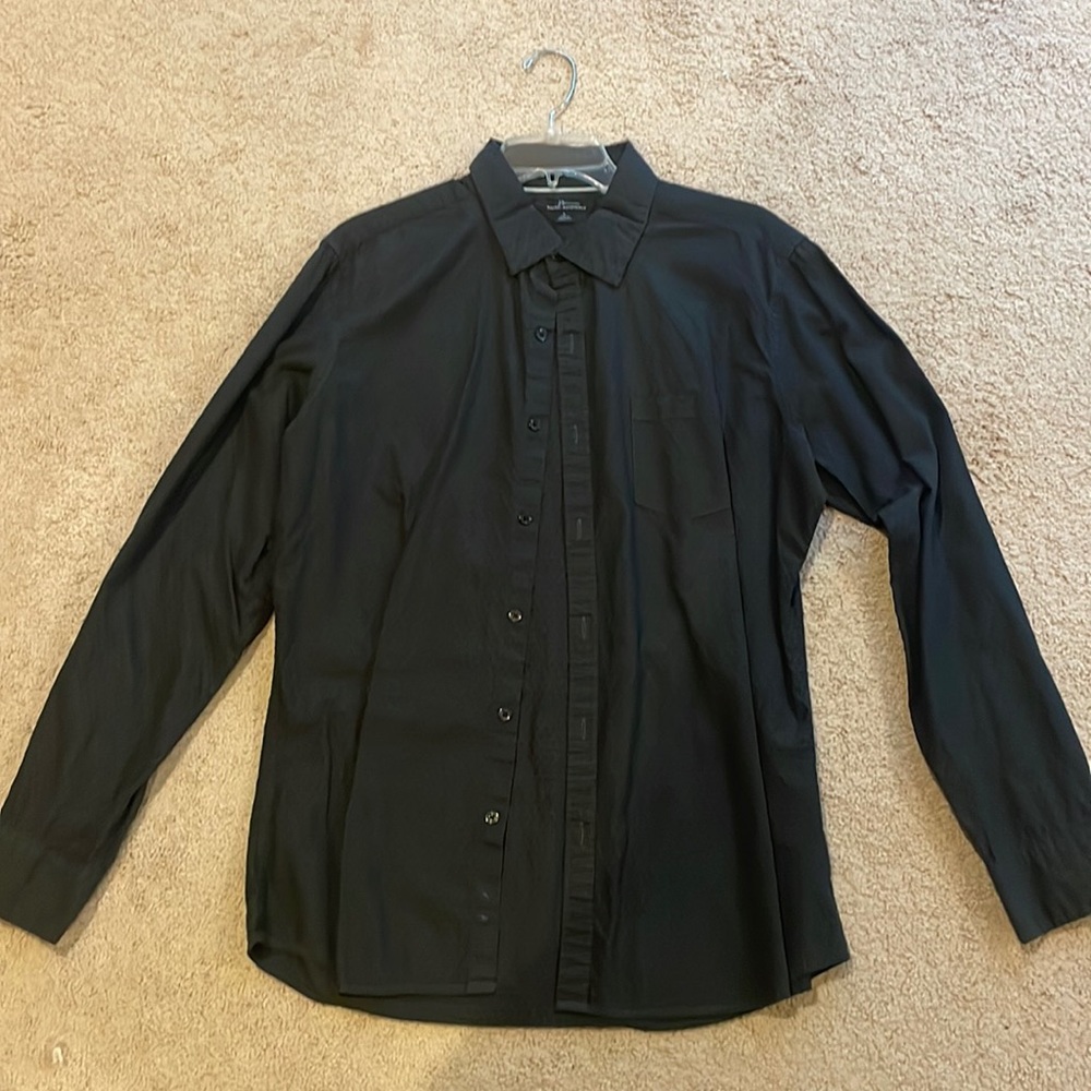 Marc Anthony Long Sleeve Button Down Black Shirt. Excellent Condition.